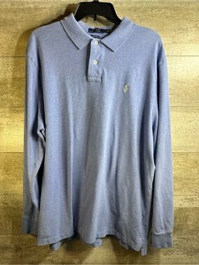 Polo Ralph Lauren Men's Long Sleeve Classic Fit Polo Shirt Blue XL/TG